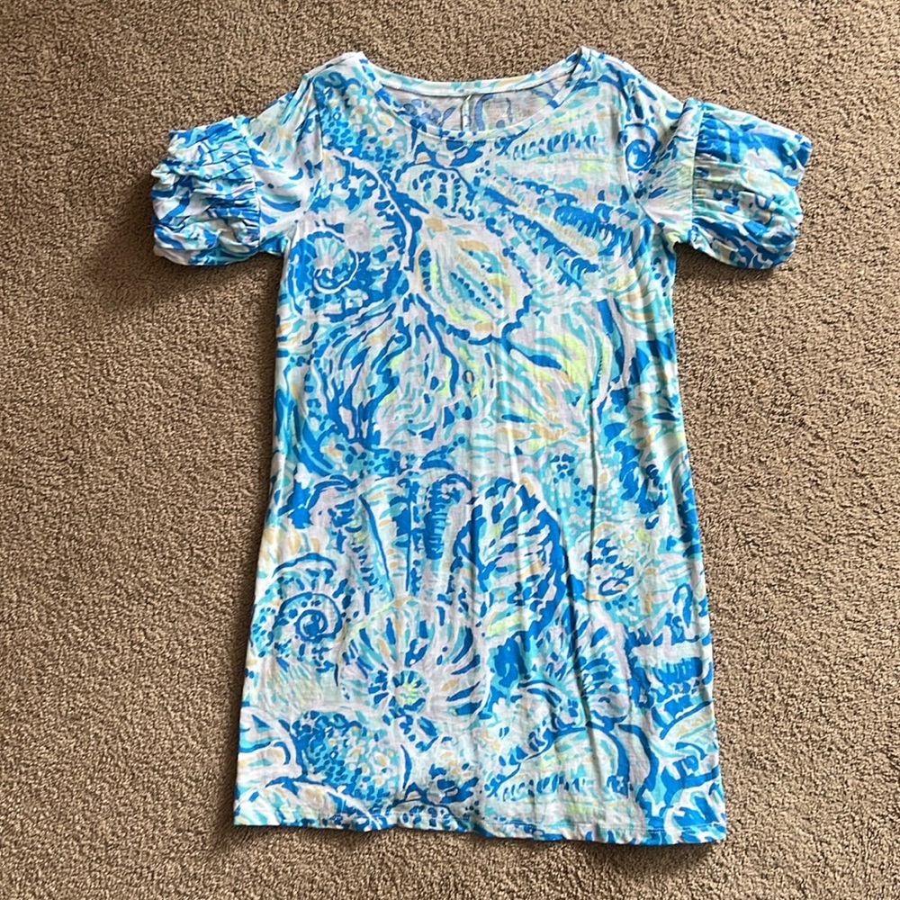 Lilly Pulitzer short sleeve girls dress size 8-10 cotton